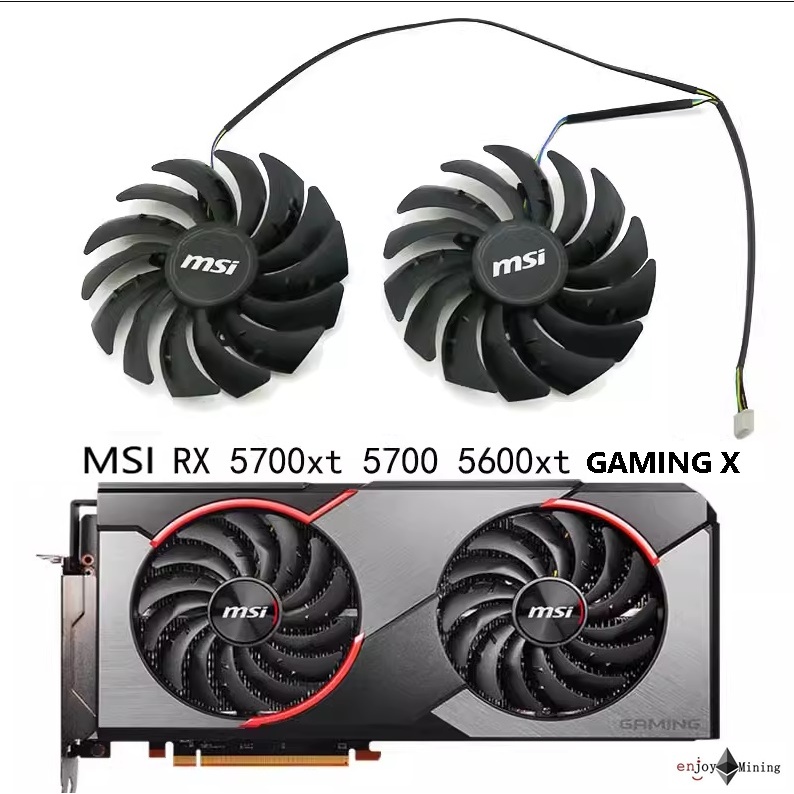 พัดลมการ์ดจอ MSI RX5700XT 5700 5600 GAMING X graphics card cooling fan PLD10010S12HH