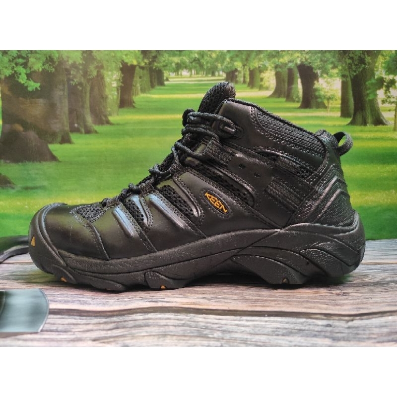 รองเท้าเซฟตี้ สำหรับทำงาน ปีนป่าย มือสอง ยี่ห้อ Keen รุ่น Lansing หุ้มข้อกลาง Waterproof หัวเหล็ก 44.5 EU พื้นยาว 29 เซน