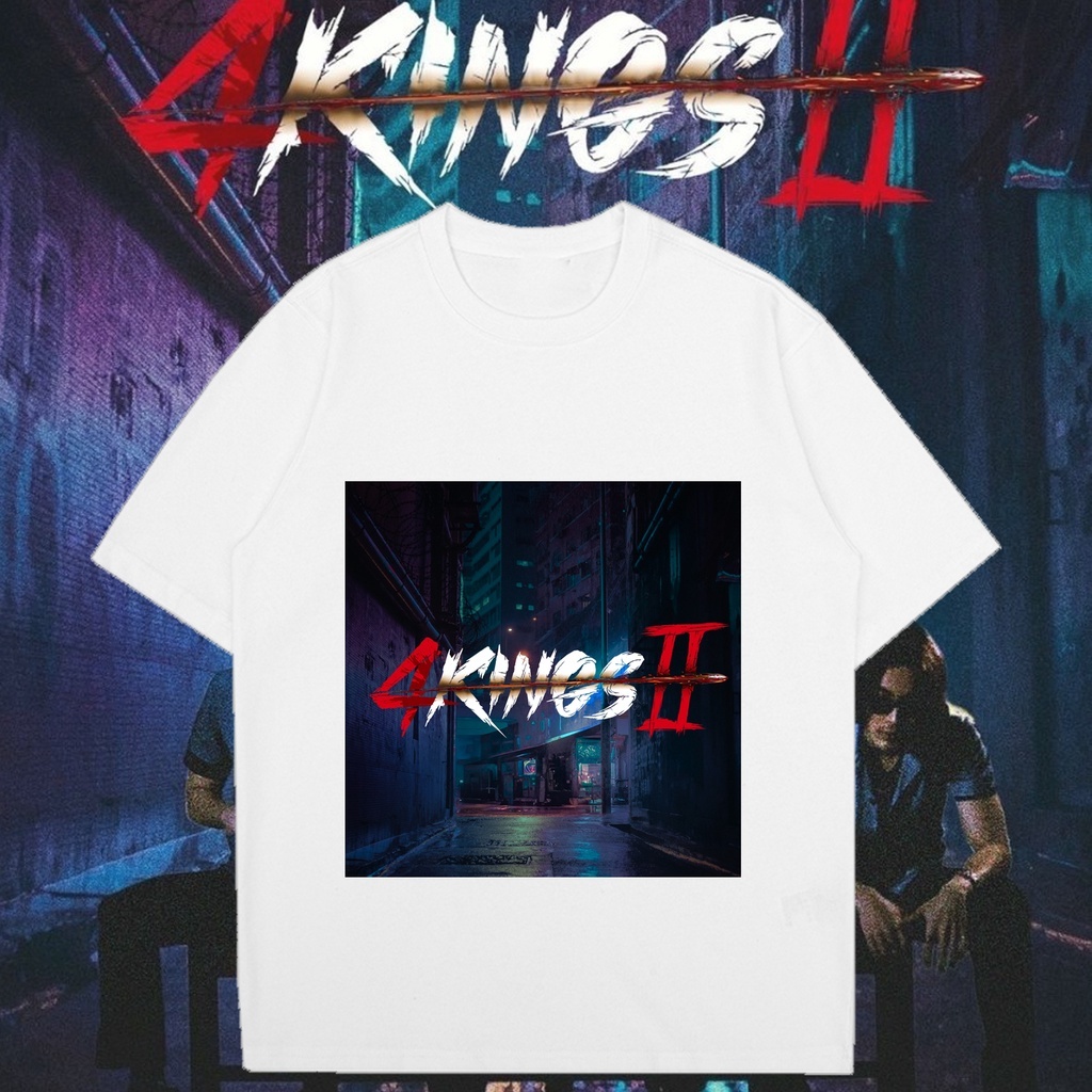 จัดส่งทุกวัน 4 KINGS Movie หนังดราม่าอาชญากรรม 4 KINGS อาชีวะ ยุค 90 เสื้อยืดภาพยนตร์ s-5xl