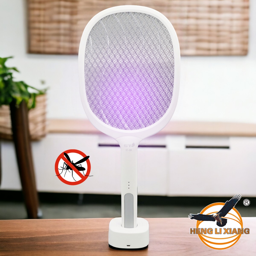ไม้ตียุงไฟฟ้า ช็อตแรง 3000V Mosquito Swatter ไม้ช็อตยุง แมลงวัน ทีดักแมลง เครื่องดักและกำจัด ST
