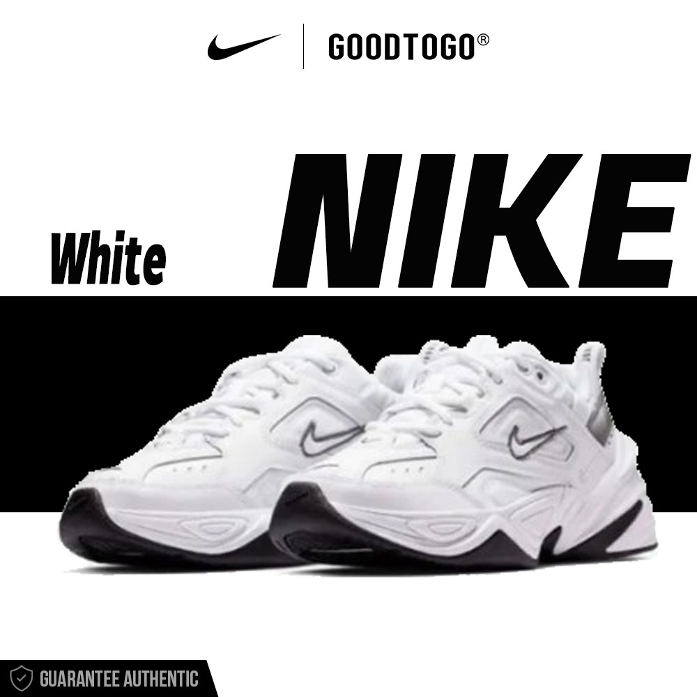 แท้💯% Nike M2K Tekno สีดำและสีขาวผู้ชายคู่วินเทจสบาย ๆ พ่อรองเท้า Nike M2K BQ3378-100