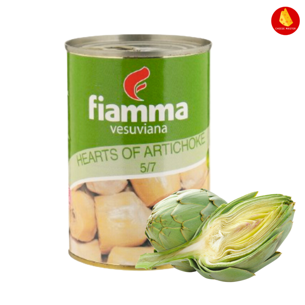อาร์ติโชค ในน้ำเกลือ แกนกลางดอกอาร์ติโชคในน้ำปรุงรส ขนาด 400 กรัม - Fiamma Hearts of Artichoke In Brine