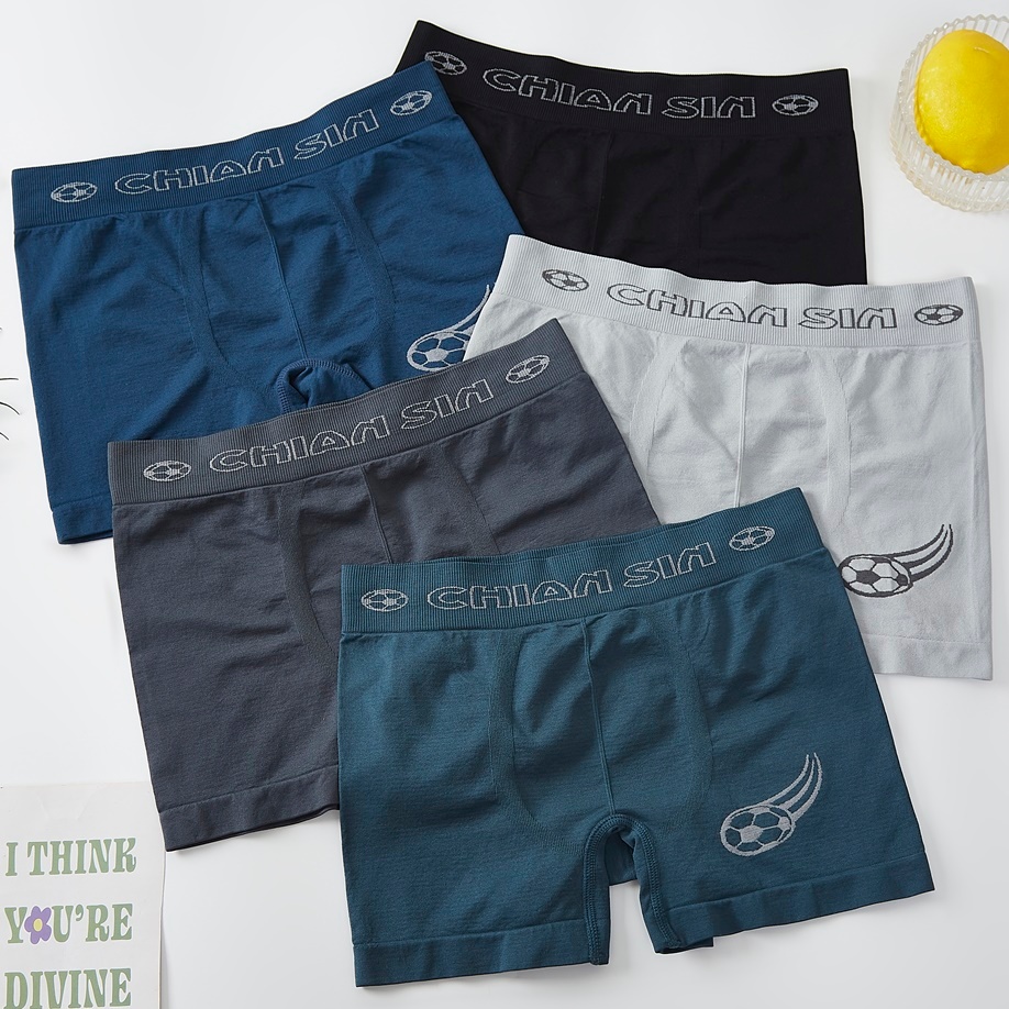 NEW K#เซ็ต3ตัว คละสี Boxer ของผู้ชาย กางเกงในชายผ้าทอ แบบขาสั้น ผ้านิ่มใส่สบาย