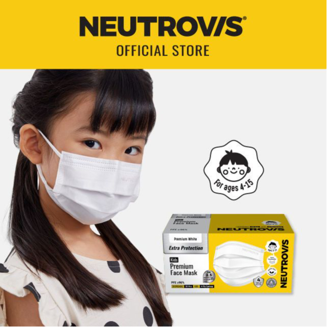 Neutrovis *เด็ก หน้ากากพรีเมี่ยมแบบ 3 ชั้น สำหรับเด็ก บรรจุ 30 ชิ้น