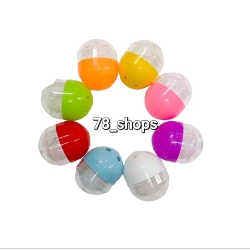 #พร้อมส่ง ไข่เปล่าคละสีสด100ลูกขนาด 47×57mm. #ไข่เปล่า #ไข่กาชาปอง #ไข่ใส่ตู้หยอดเหรียญ