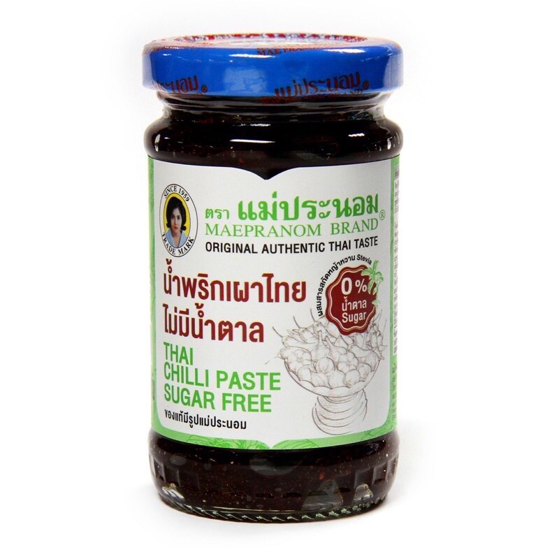 🌶แม่ประนอม🌶น้ำพริกเผา ไม่มีน้ำตาล ใช้หญ้าหวานแทน น้ำพริกเผาคลีน Mae Pranom Chili Paste Sugar Free