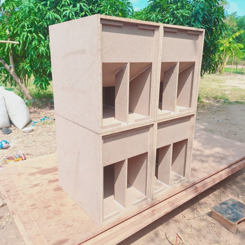 ตู้ลำโพงเทอร์โบ15นิ้ว NT ตู้เปล่า งานดิบ ไม้ปาติเกิ้ล งานเนียน พร้อมเจาะสเปคคอน