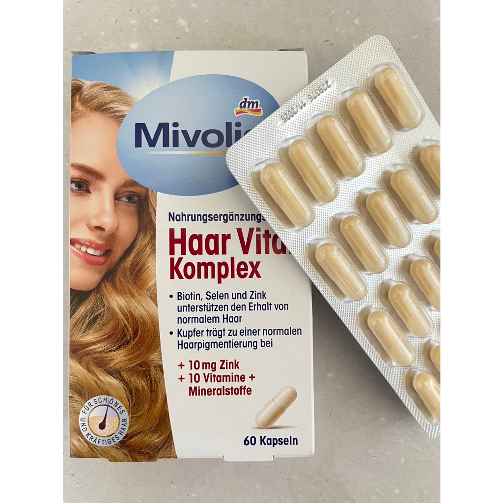 Mivolis Haar Vital Komplex วิตามินบำรุงผมร่วง ผมบาง และเล็บหักง่าย | ของแท้ส่งตรงจากเยอรมัน