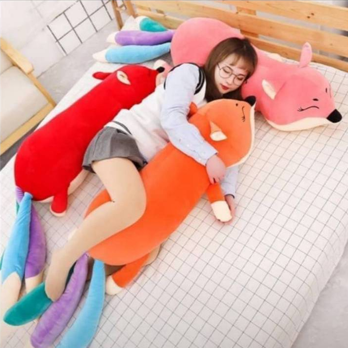 หมอนตุ๊กตาผ้าห่ม ตุ๊กตาสุนัขจิ้งจอก ขนาด 3.5 ฟุต