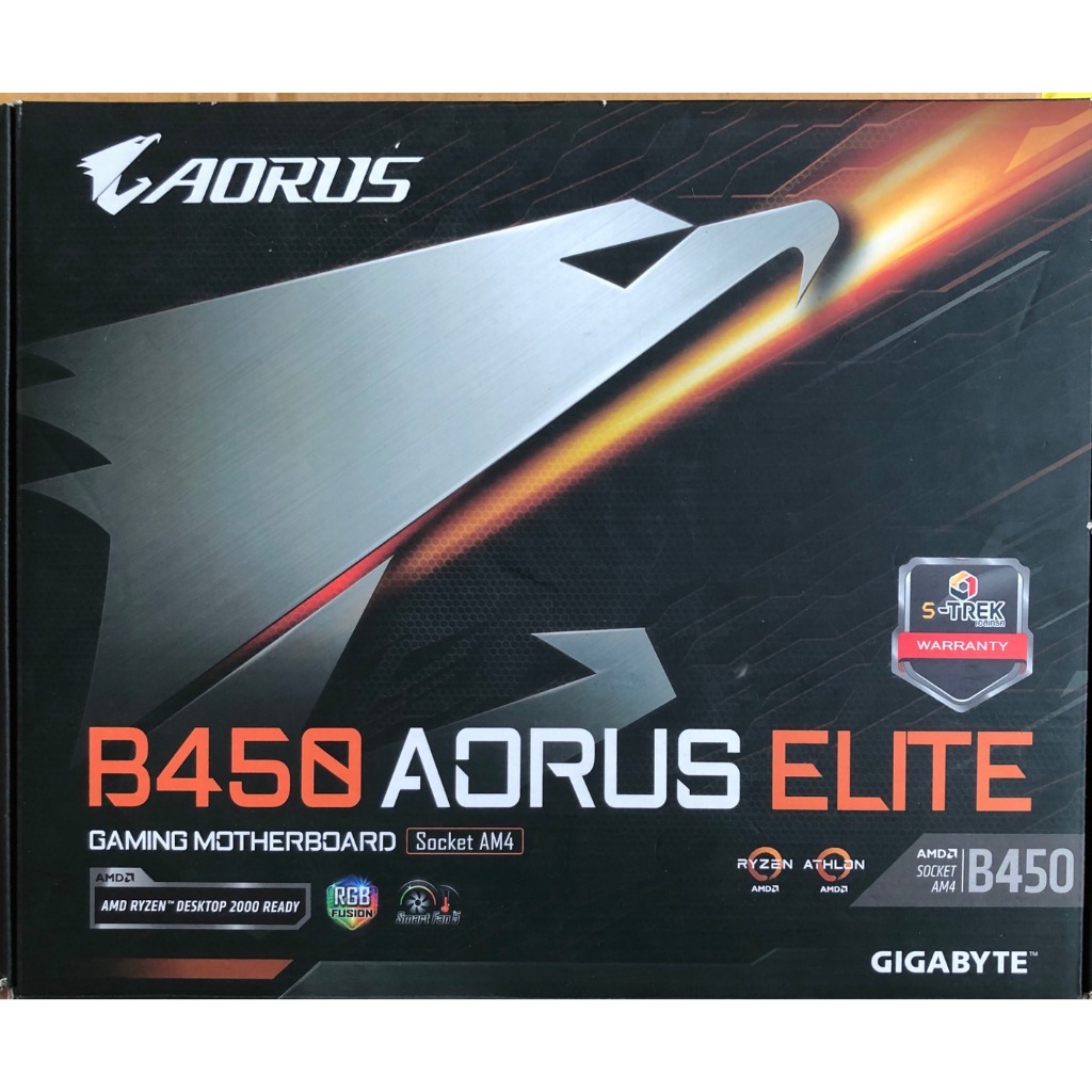 MAINBOARD (เมนบอร์ด) AM4 GIGABYTE B450 AORUS ELITE มือสอง