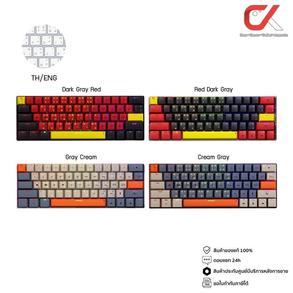 Neolution E-Sport Gaming Keyboard PATHEON คีย์บอร์ดเกมมิ่ง แมคคานิคอลคีย์บอร์ด PBT Double shot