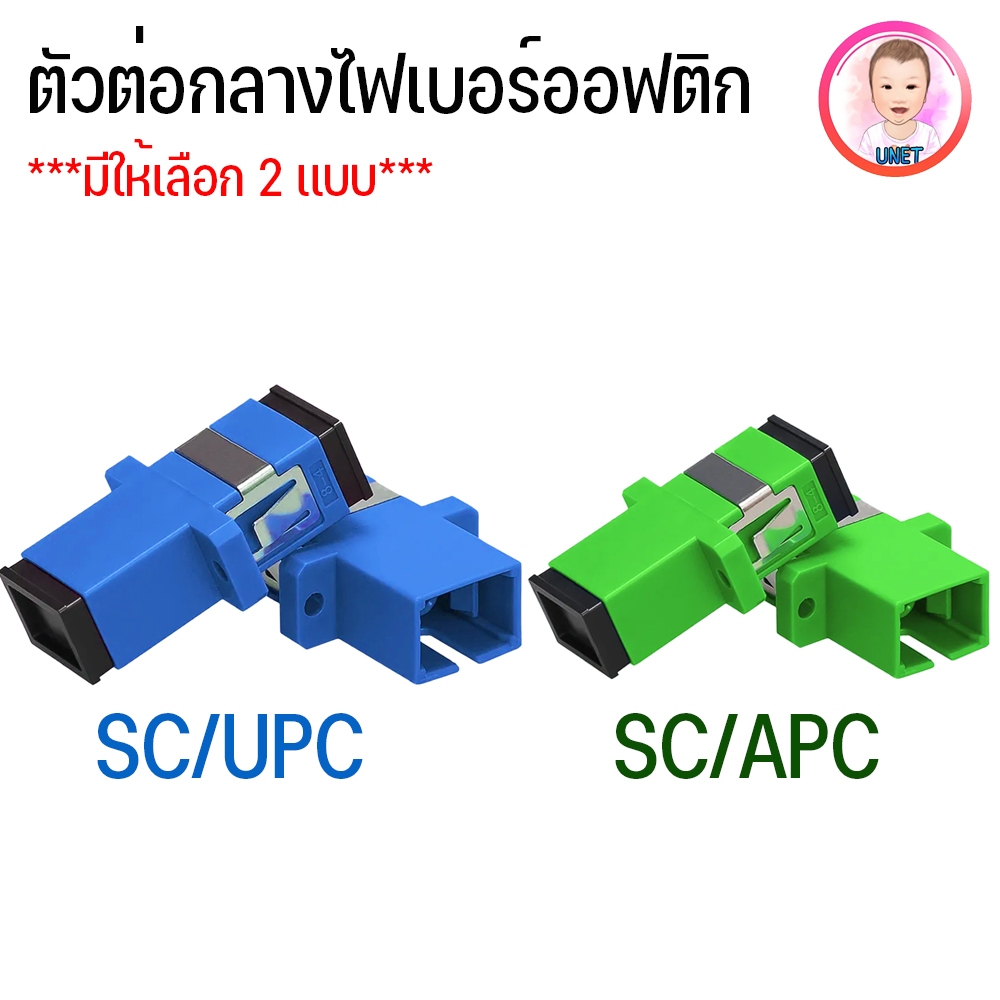 ตัวต่อกลาง SC APC หัวต่อสายไฟเบอร์ SC/APC to SC/APC / SC/UPC to SC/UPC Fiber Optic Connector Adapter