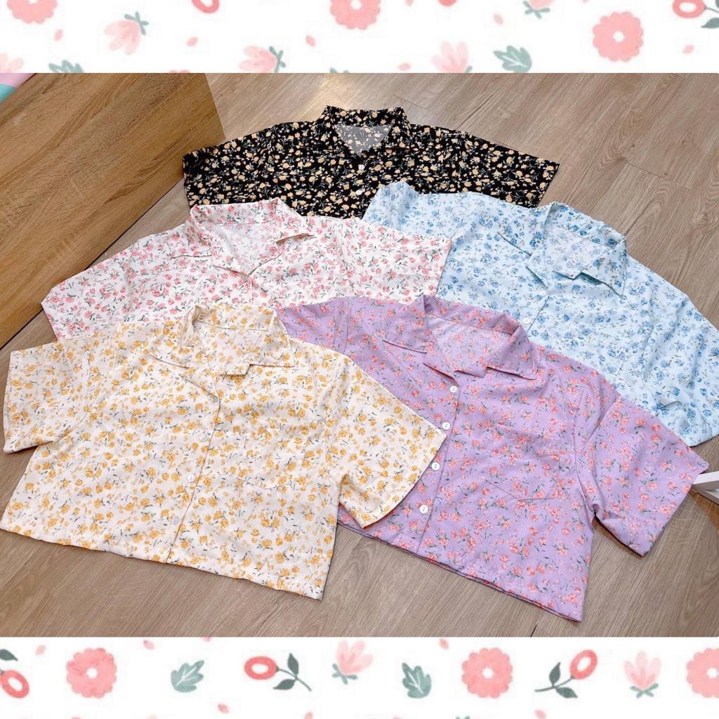 #H93 เสื้อเชิ้ตครอปฮาวายสาวอวบ//อก38-50“