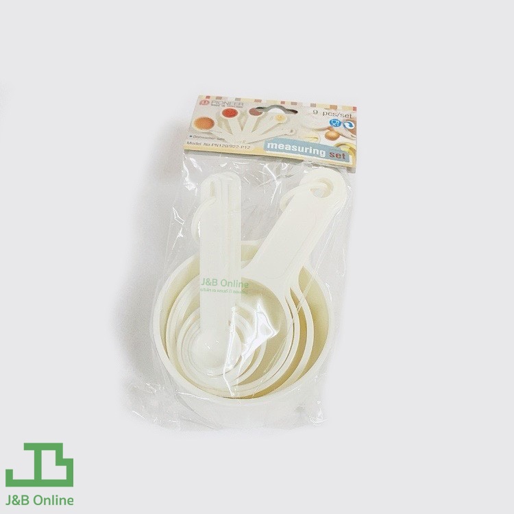 ช้อนตวงพลาสติก ถ้วยตวง PP ขาว (9 ชิ้น) พลาสติก Pioneer ไพโอเนียร์ PN120/922 – 1 ชุด