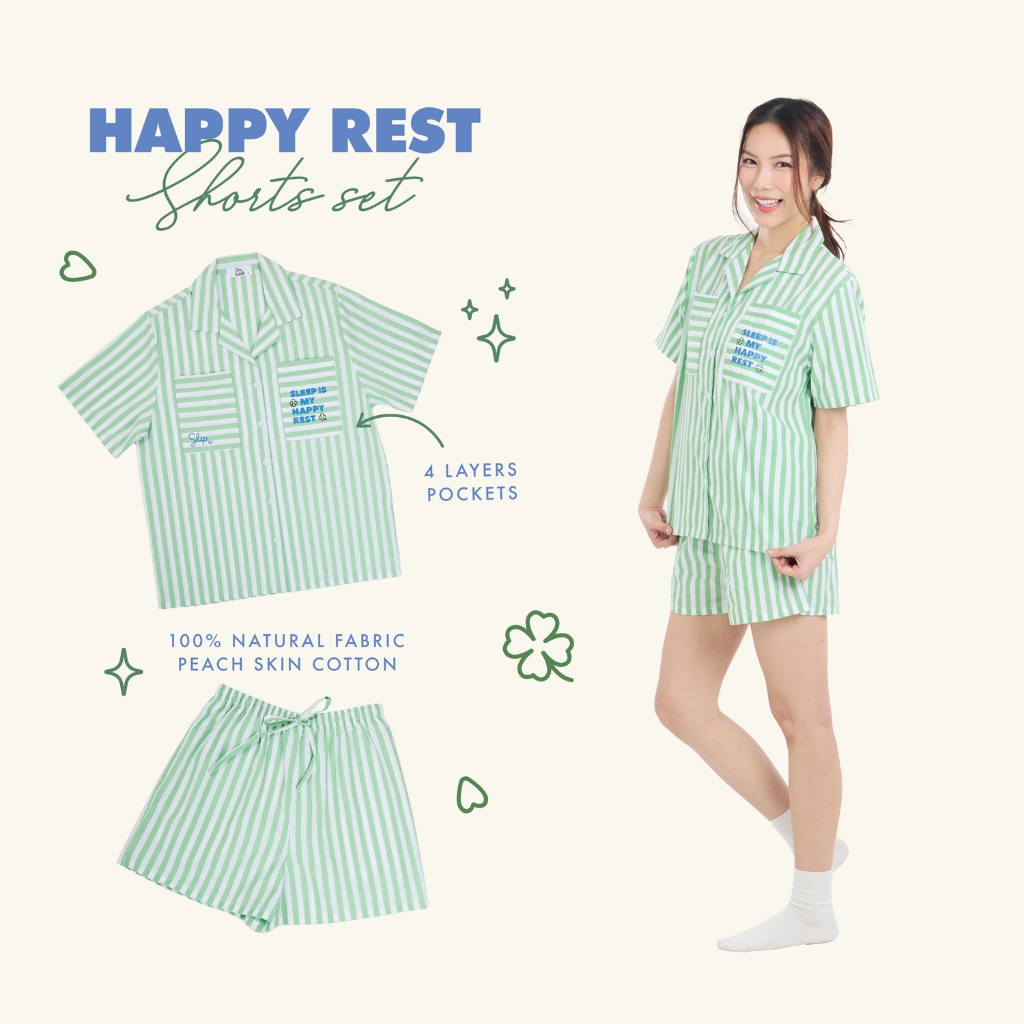 ชุดนอน Sleep is - Happy Rest Shorts set