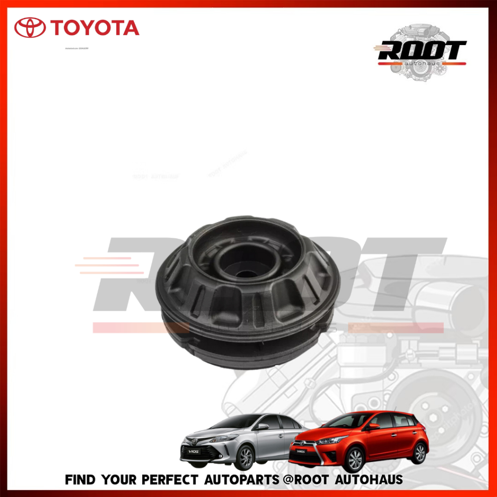 เบ้าโช้คหน้า TOYOTA VIOS YARIS ปี 13-17 LH=RH เบอร์ 48609-0D150 แท้ ศูนย์