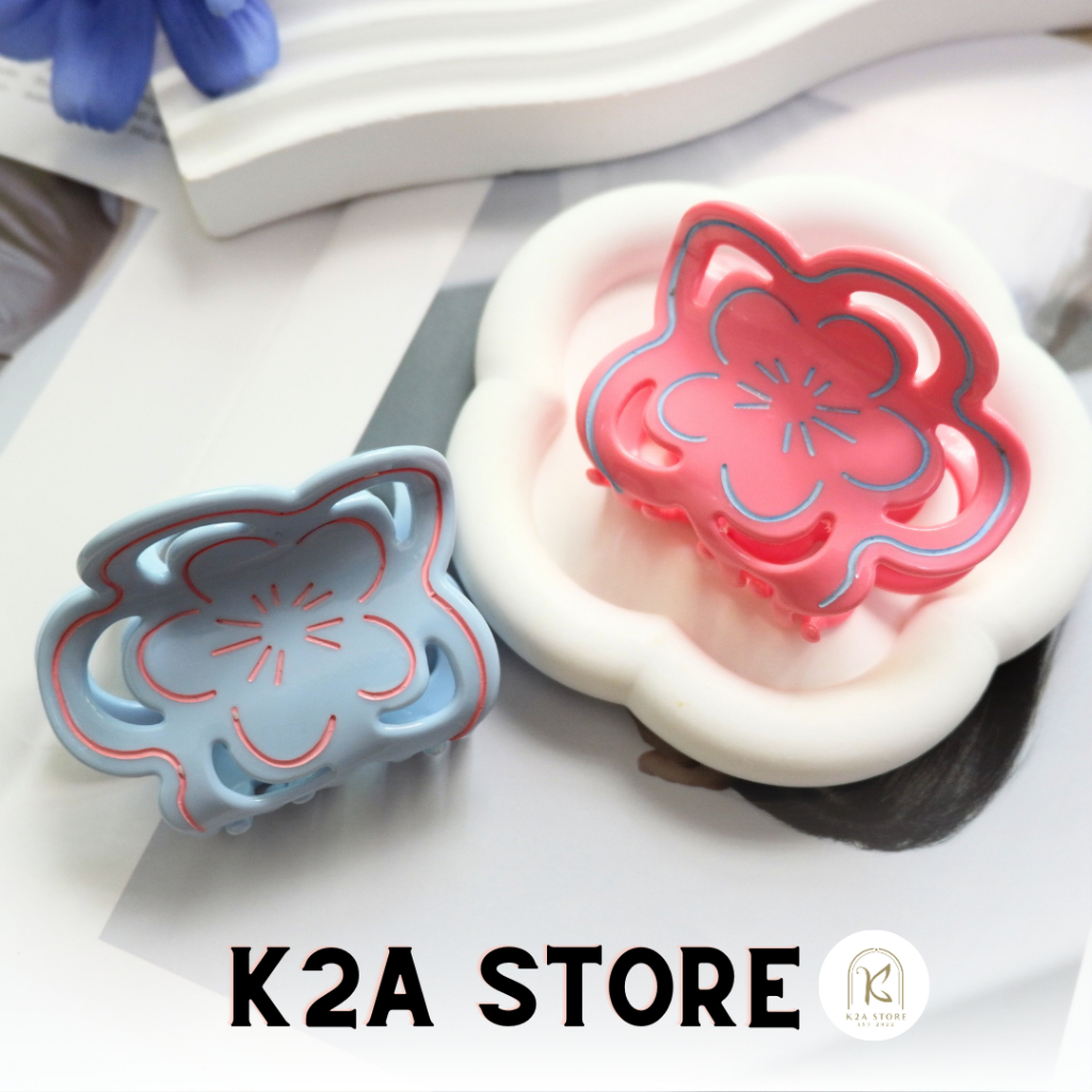 (Limited) กิ๊บหนีบผมทรงดอกไม้ สไตล์เกาหลี สีสายหวาน ขนาด 7 cm ++พร้อมส่งจากไทย++