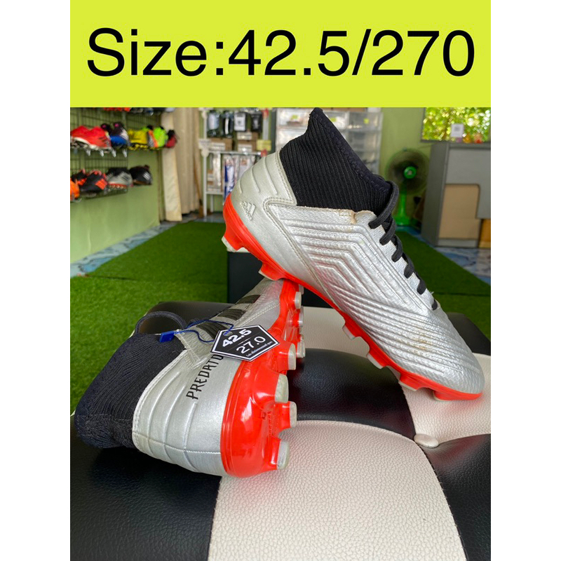 Adidas Predator Size:42.5/270 รองเท้าสตั๊ดมือสองของแท้ทั้งร้าน