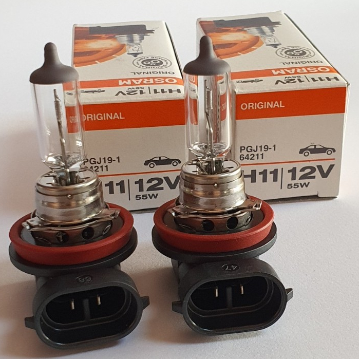 หลอดไฟ OSRAM แท้ D Max All New (แพ็กคู่2หลอด) H11 12v 55w ใช้กับ All New D Max และ Toyota Altis 2014 ถึงปัจจุบัน