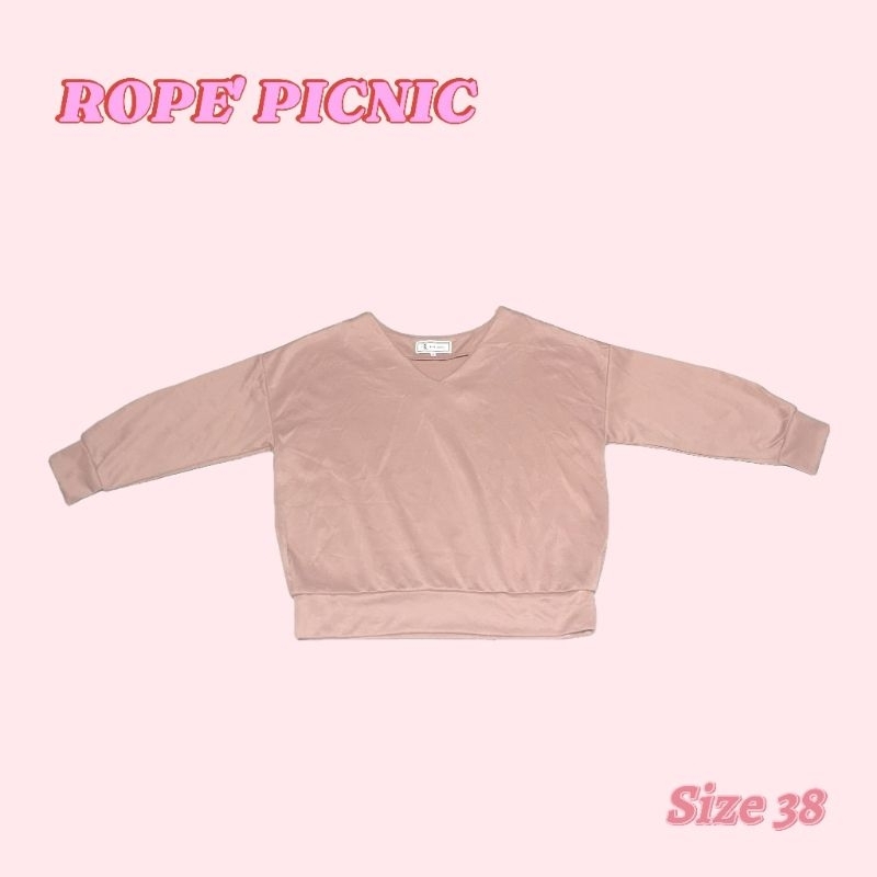 มือสอง rope'picnic เสื้อแขนยาวสีชมพู