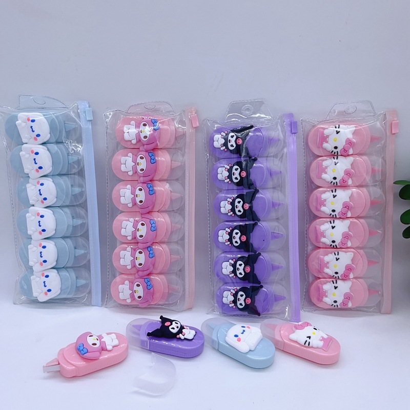 ลิขวิดเทป เทปลบคำผิด 6in1 รุ่น กว้าง5มม ยาว32เมตรเต็ม ลบคำผิด(ราคาต่อแพ็ค/สุ่มสี)