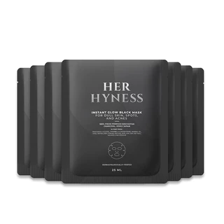 HER HYNESS INSTANT GLOW BLACK MASK (BOX) 25ml. X7Sheet อินสแตนท์ โกลว์ แบล็ค มาส์ก (กล่อง)