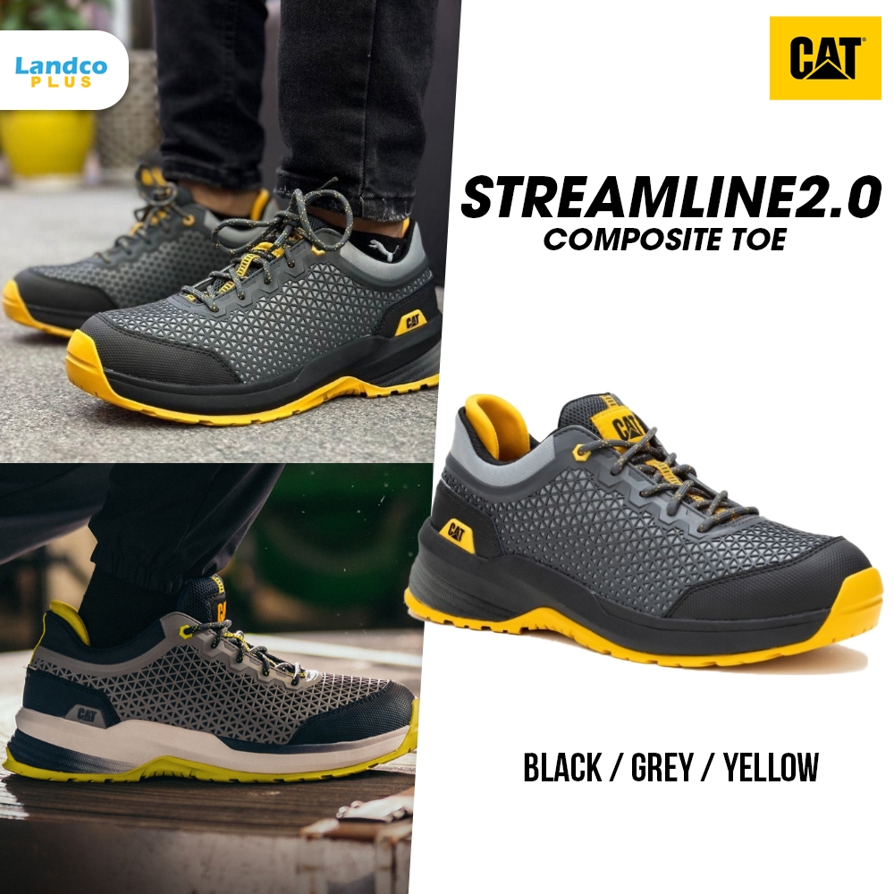 Caterpillar รองเท้าเซฟตี้ รองเท้านิรภัย M Streamline 2.0 Composite Toe Work Shoe P91719 (6500)
