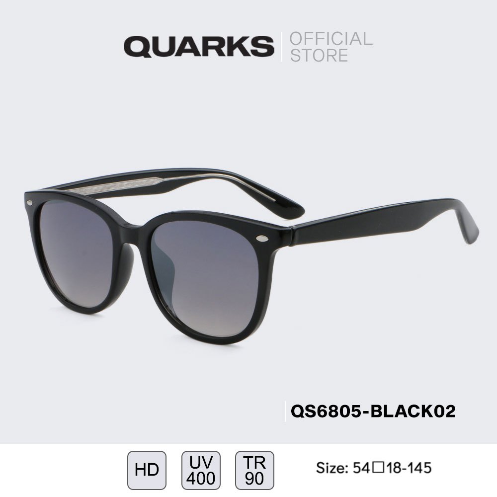 QUARKS แว่นกันแดด ขาเสริมเหล็ก ป้องกัน UV400 แว่นตากันแดดผู้ชายและผู้หญิง QS6805