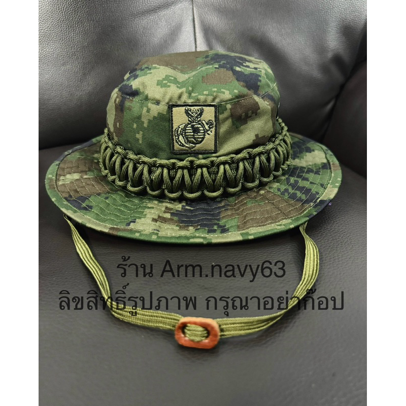 หมวกทหารปีกสั้นถักเชือกพาราคอร์ดลายทหารเรือ อาร์มครุฑติดหน้าหมวก ราคา ถูกที่สุด ดีลบีเคเค