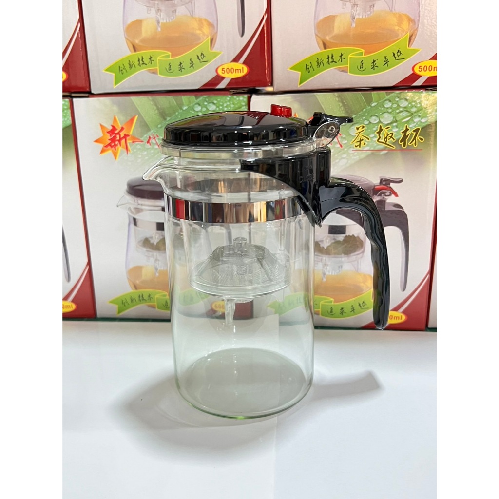 กาชงชา (Tea Pot) กาชงชาแก้วใส กาน้ำชา ขนาด 500 ML พร้อมที่กรองชา
