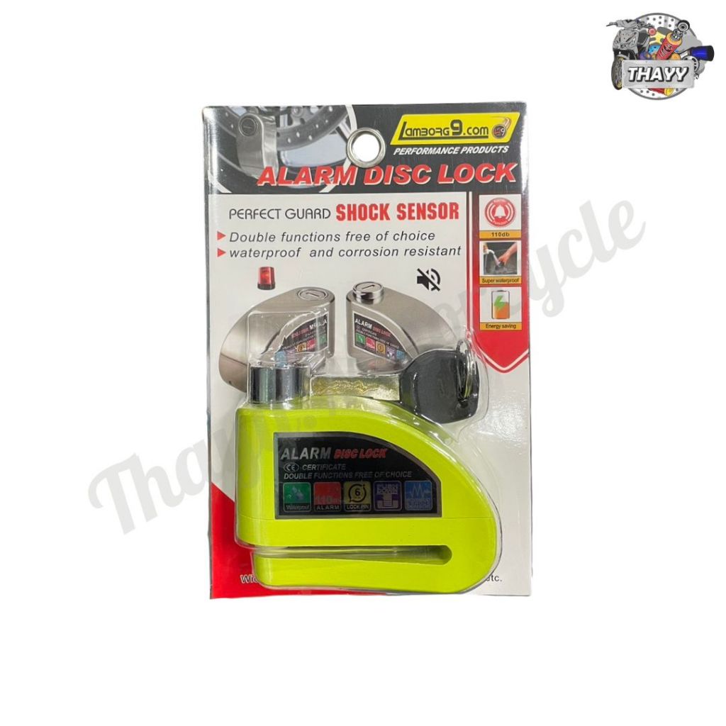 ที่ล็อคมอไซค์ ล็อคจานดิส มีเสียงกันขโมย กุญแจล็อกดิสเบรค ใช้ได้กับมอเตอร์ไซค์และจักรยาน - รูปที่ 2