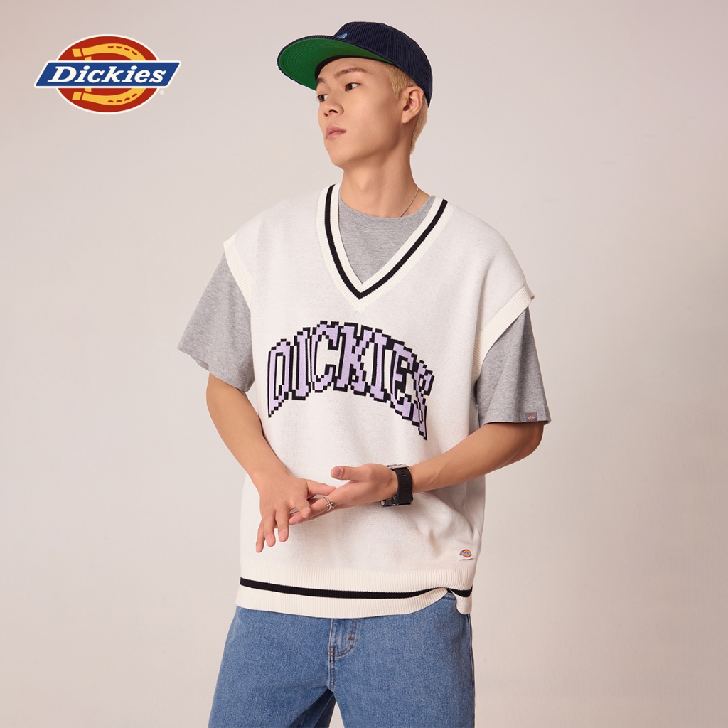 DICKIES MENS KNIT VEST V NECK SWEATER VEST เสื้อสเวสเตอร์ ผู้ชาย เสื้อกันหนาว