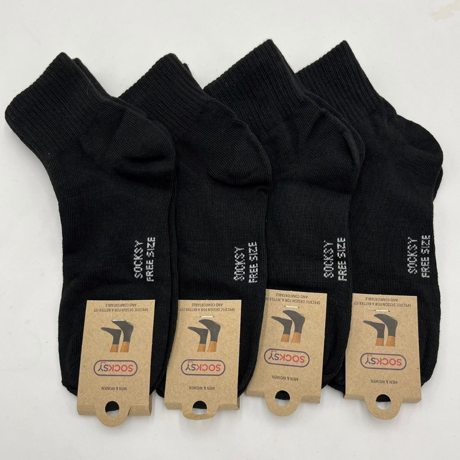 ถุงเท้าใส่ทำงาน ผู้ชาย ข้อกลาง ผ้าดี ฟรีไซร์ 1แพ็ค 12คู่ พร้อมส่ง