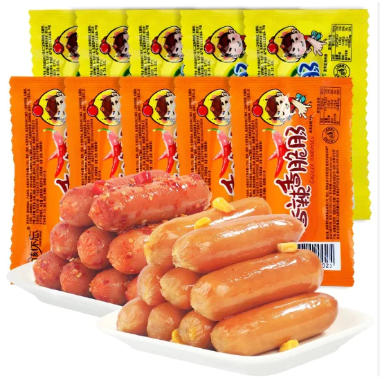 ใส้กรอกข้าวโพด คอร์นด็อก 玉米热狗脆  ใส้กรอก รสเผ็ด 香辣香脆脆 28กรัม thumbnail 10
