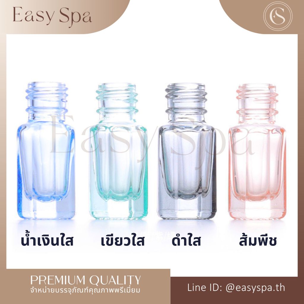 COD ขวดลูกกลิ้ง 3ml ขวดแก้วเคลือบสี น้ำมันหอมระเหย อโรม่า ขวดลูกกลิ้งฝาขาว ขวดลูกกลิ้งฝาดำ ขวดน้ำหอม ขนาด 3ml 6ml 10ml