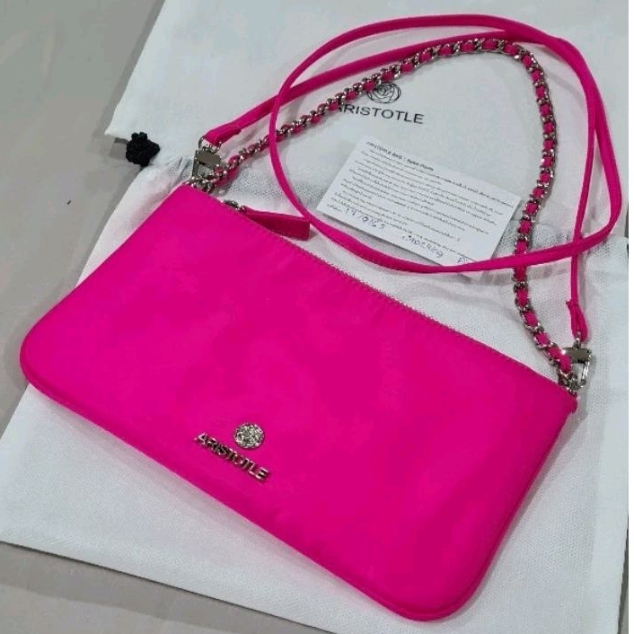 NEW Aristotle Nylon Pouch 9 inch : Shocking Pink 🩱