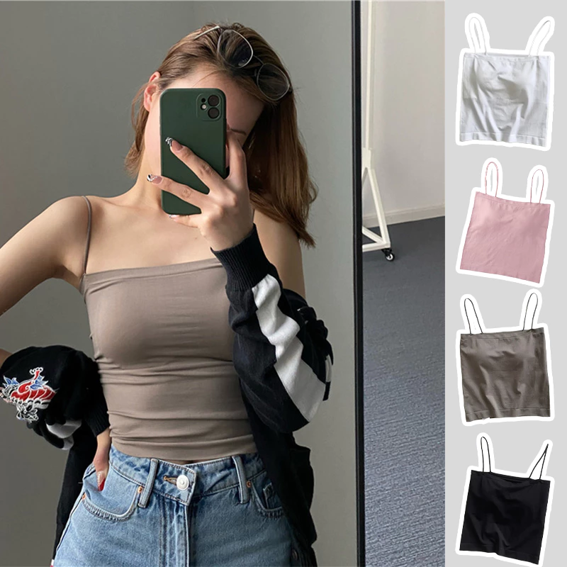 เสื้อกั๊กแฟชั่นผู้หญิง เสื้อซับในผู้หญิง มีแผ่นรองหน้าอกในตัว ผ้ามีความนุ่มสบาย สไตล์เซ็กซี่ เย็น ยืดหยุ่นได้ดีFree Size