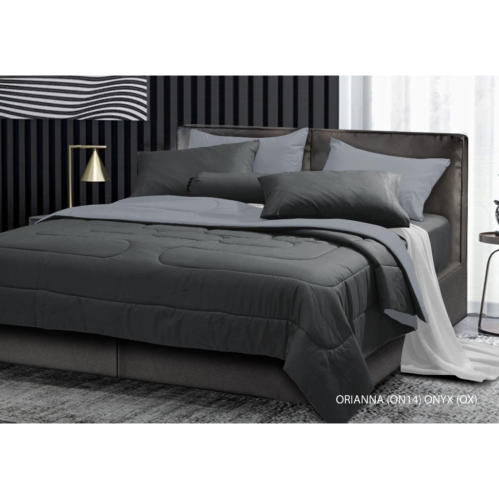 STEVENS ชุดเครื่องนอน ดีไซน์ ORIANNA14 # ONYX  รุ่น SOFTEX เนื้อผ้าไมโครไฟเบอร์
