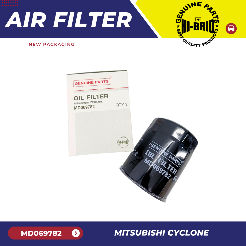 กรองน้ำมันเครื่อง MD069782   HI-BRID สำหรับรถรุ่น  MITSUBISHI CYCLONE L200 - รูปที่ 2