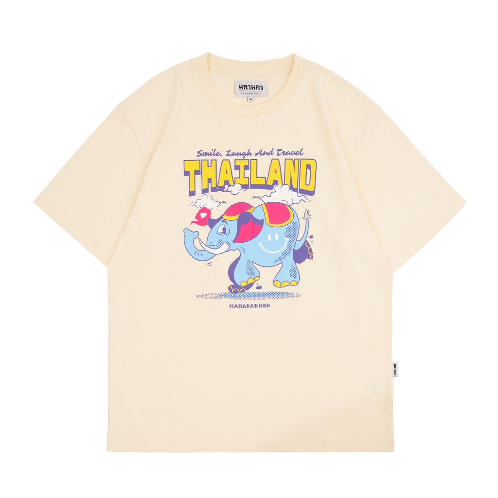 MAHANAKHON THAI ICONIC T-SHIRT OVER SIZE BEIGE