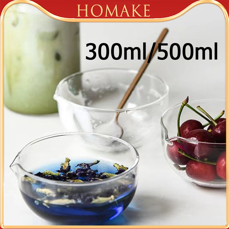 ถ้วยแก้วมัจฉะ วัสดุแก้ว วยชงชามัทฉะมีปาก ถ้วยตีมัทฉะ Matcha Chawan 300/500ml