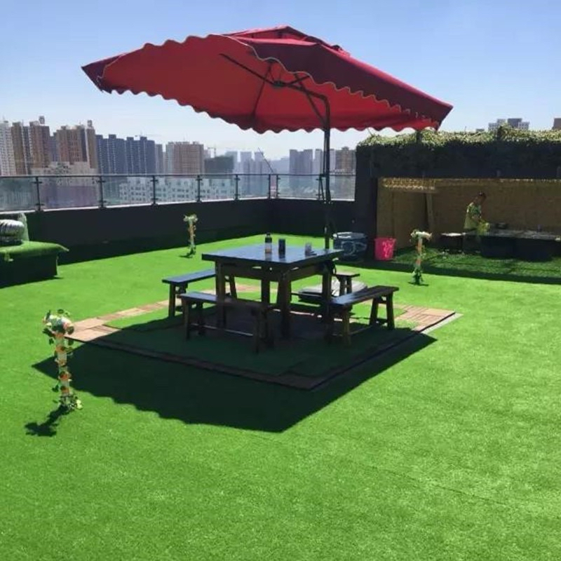 หญ้าเทียม หน้ากว้าง 2เมตร พร้อมส่ง สูง1เซน ผ้าคลุมดิน กันหญ้า วัชพืช - รูปที่ 6