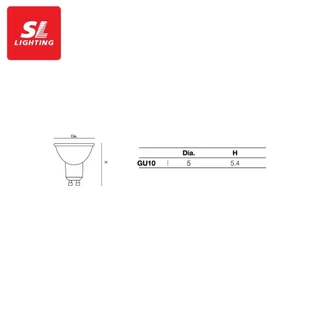 SL LIGHTING หลอด GU10 LED 7W 220V Non-Dimmable (แสงขาว, แสงคูล, เพียวไวท์, แสงวอร์ม)