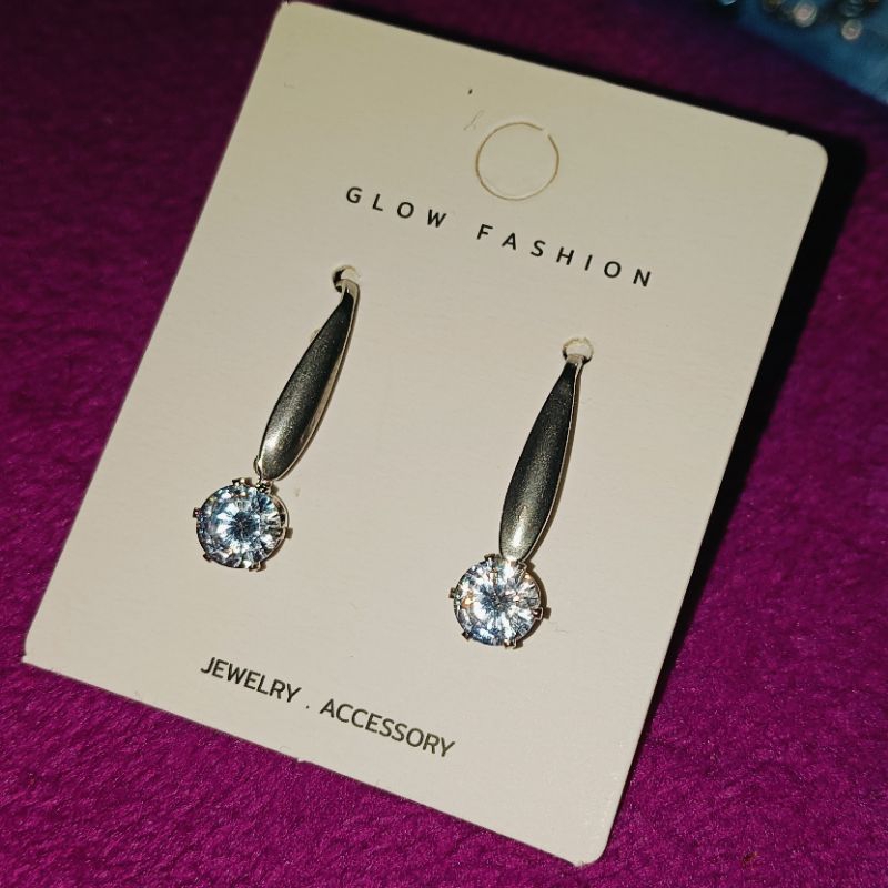 💎 ต่างหูเพชรCz 💎 6mm.