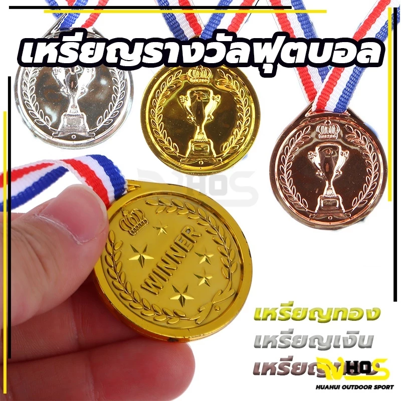 ⚡ ร้านไทย พร้อมส่ง⚡เหรียญรางวัล เล่นกีฬา ประชุม สําหรับเด็กนักเรียน ทรงกลม สีทอง ขนาด 2 นิ้ว 1st 2nd 3rd thumbnail 4
