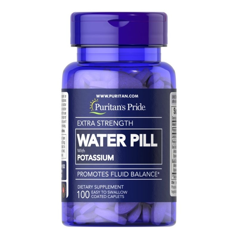 Puritan Water Pill 100เม็ด มี60กับ100เม็ด ลดการบวมน้ำ ทานโซเดี่ยมสูงช่วยลดบวมควบคุมน้ำในร่างกาย