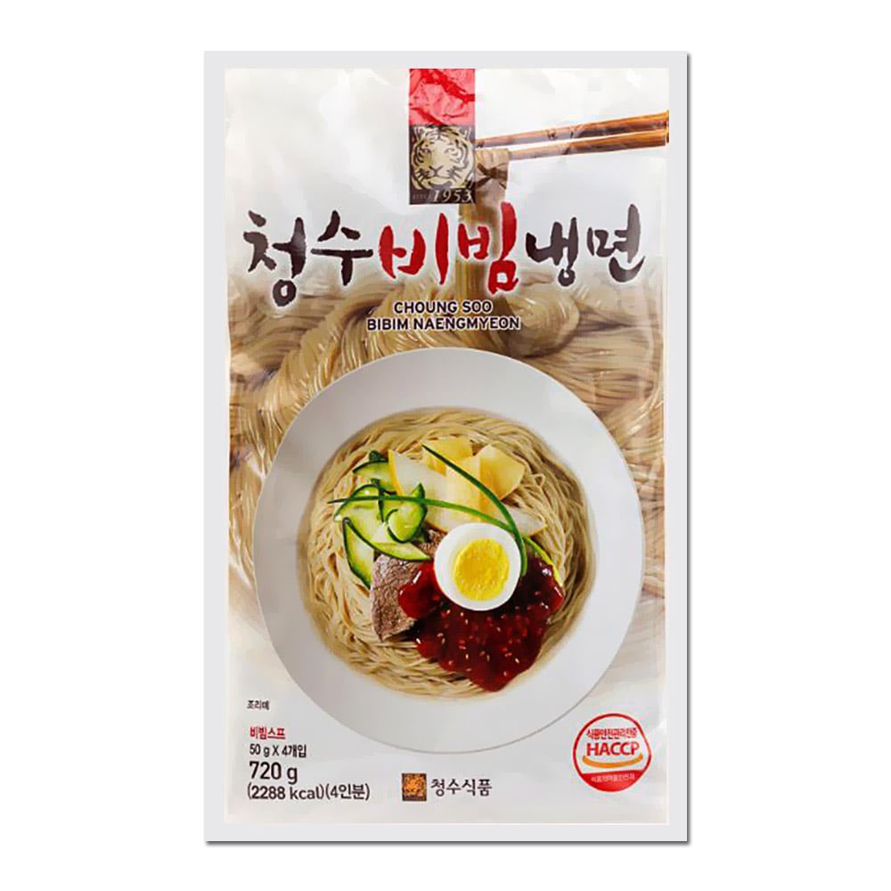 [ของแท้] 청수비빔냉면 Choung Soo Bibim Naengmyun (บะหมี่เย็นสำเร็จรูปแบบแห้ง) 720g