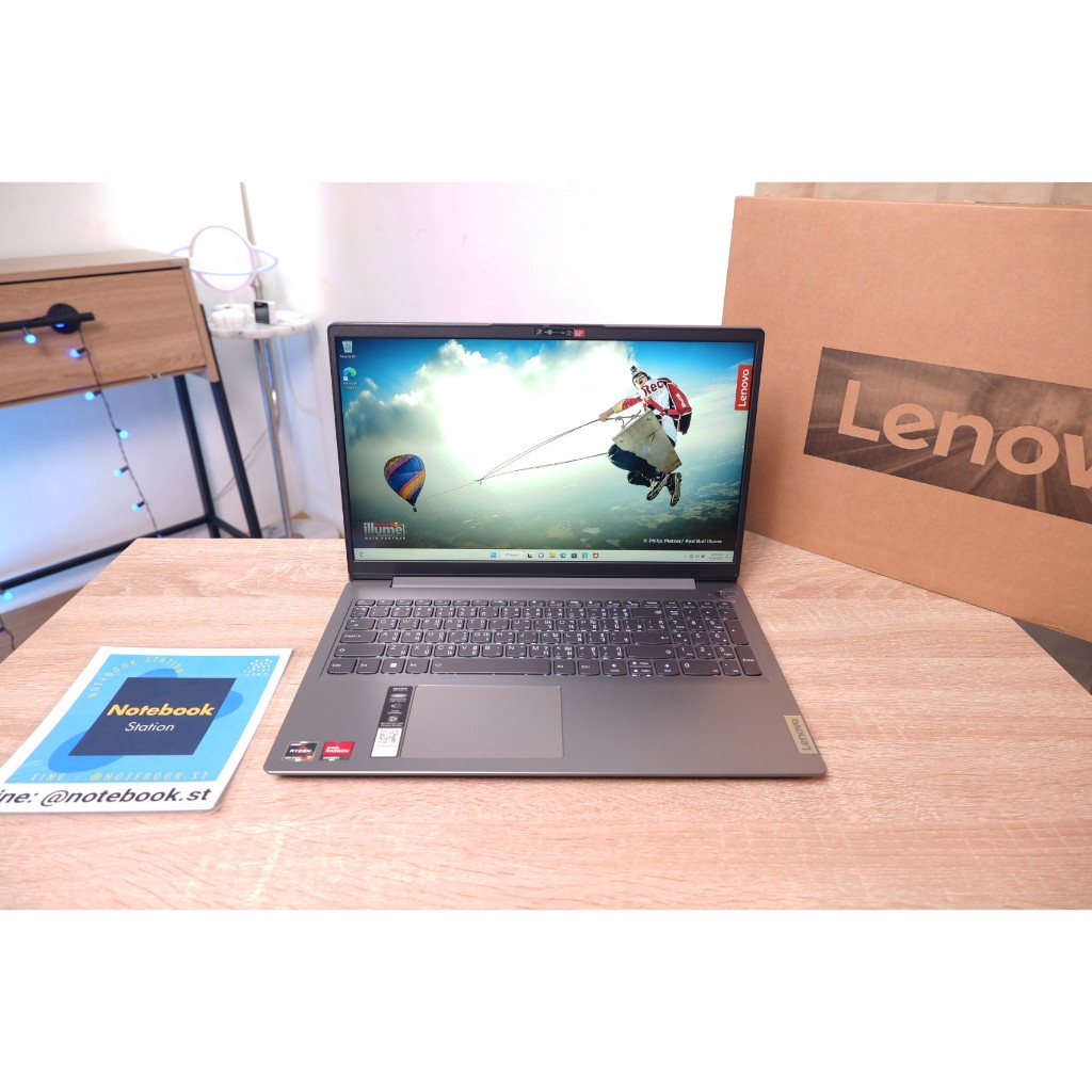 (ของใหม่)Lenovo IdeaPad 3 Ryzen7-5825U Ram8 SSD512 จอ15.6 HD สเปคทำงาน ขายเพียง 15,890.- (MS office 