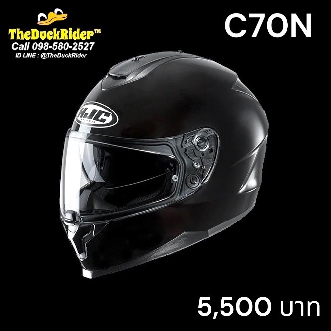 HJC C70N METAL BLACK 2024 มีแว่นกันแดดในตัว