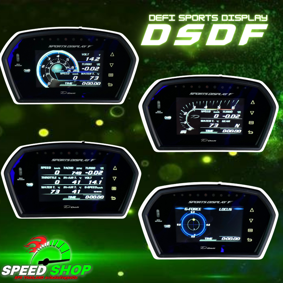 เกจวัดรถยนต์ Defi DSDF OBD2 จอ Defi Sports Display F DSDF Defi Gauge อุปกรณ์พร้อมติดตั้ง